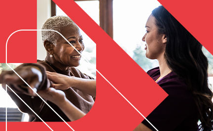 A BioMechanics Method Corrective Exercise Specialist helping a client eliviate pain through an exercise